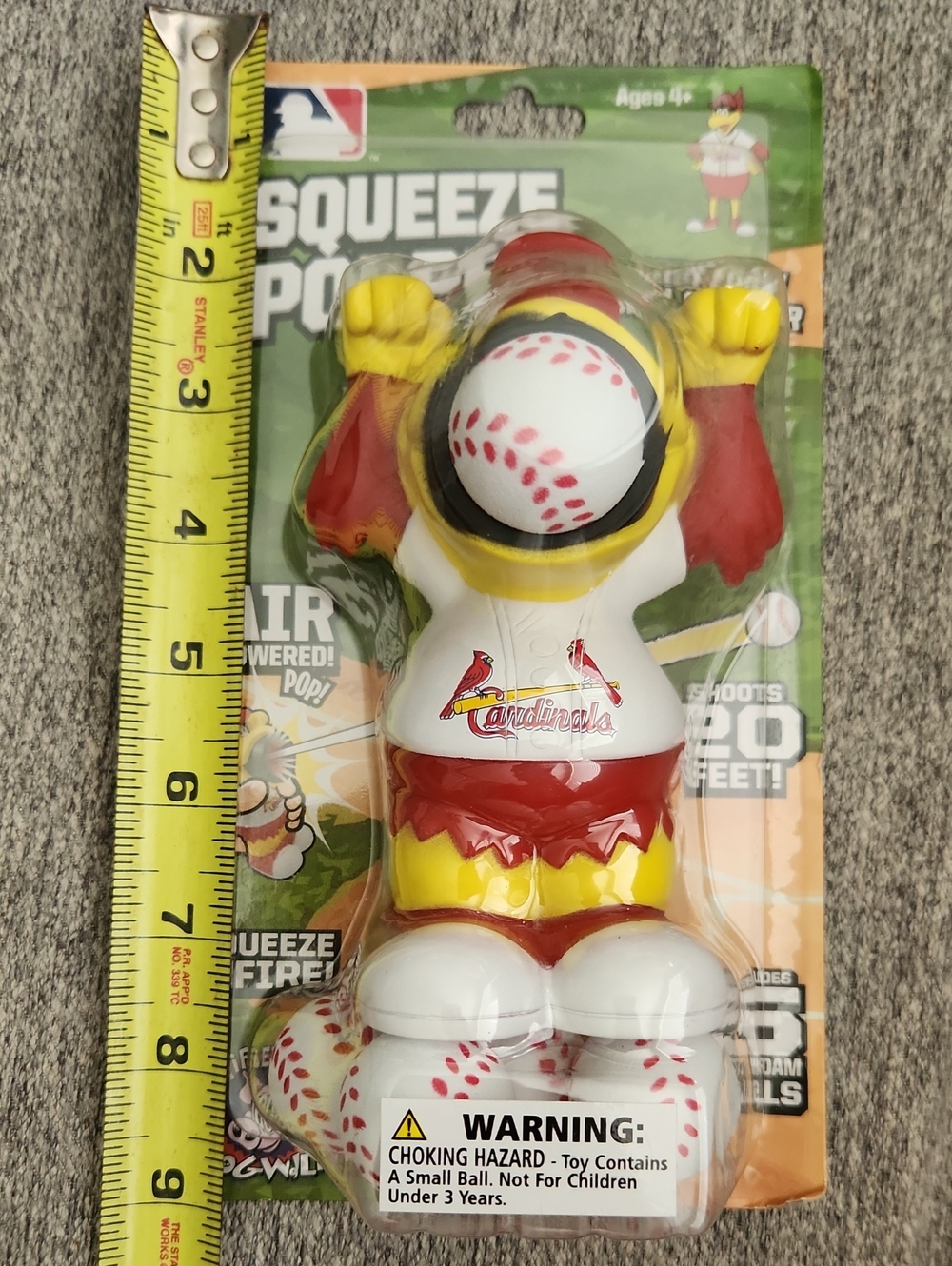 Stanley Cardinals Squeeze Pop Toy - Red, White, Yellow
